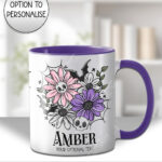 18852 skellie flower personalised gothic mug 1