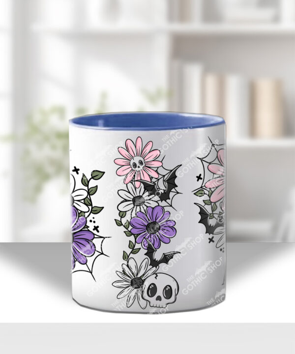 18852 skellie flower personalised gothic mug 2