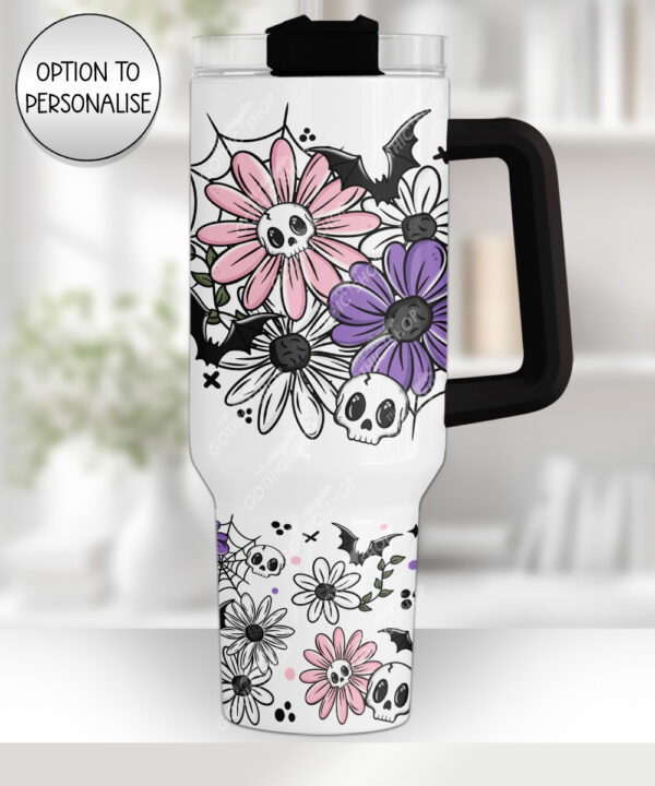 18856 skellie flower personalised gothic stanley cup 2