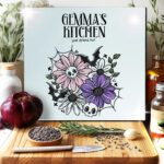 18858 skellie flower personalised gothic chopping board 3