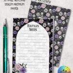 18863 skellie flower personalised gothic notepad 1