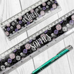 18864 skellie flower personalised gothic ruler 1
