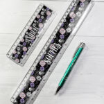 18864 skellie flower personalised gothic ruler 2