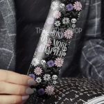 18867 skellie flower personalised gothic bookmark 2
