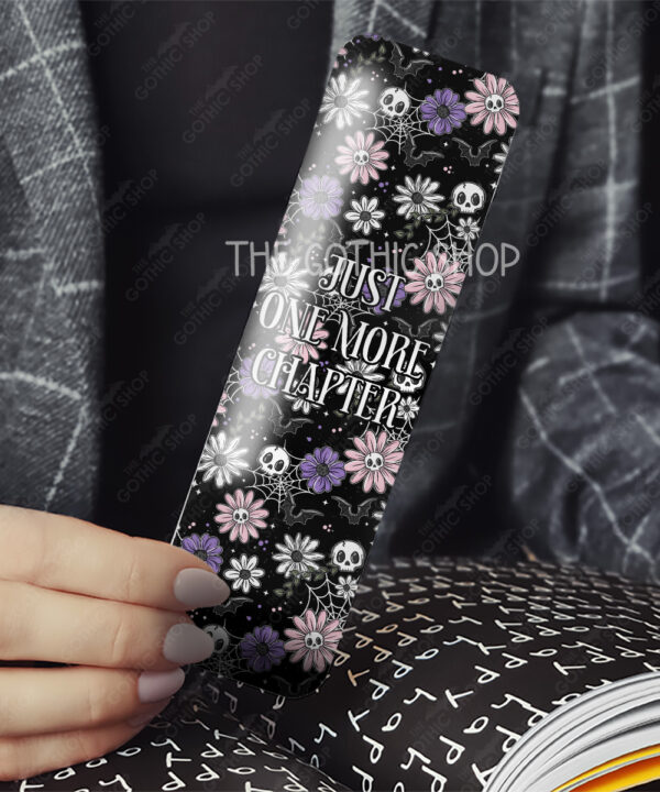 18867 skellie flower personalised gothic bookmark 2