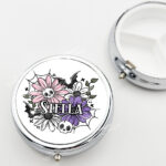 18870 skellie flower personalised gothic pill pot 1