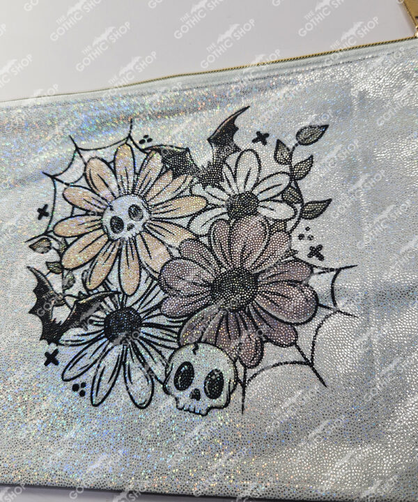 18877 skellie flower holographic pouch 3