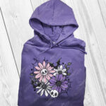 18878 skellie flower personalised gothic hoodie 2