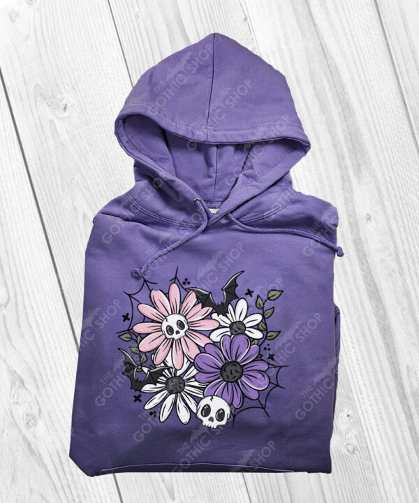 18878 skellie flower personalised gothic hoodie 2