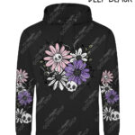 18878 skellie flower personalised gothic hoodie 3