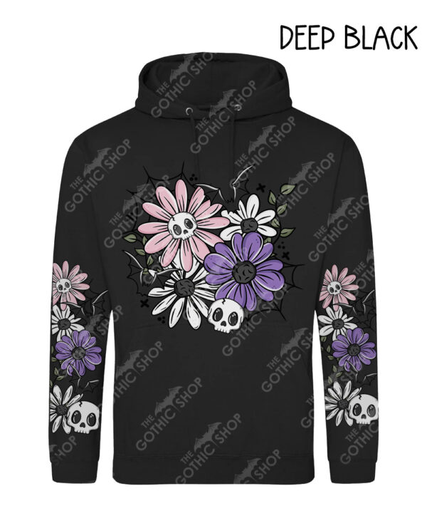18878 skellie flower personalised gothic hoodie 3