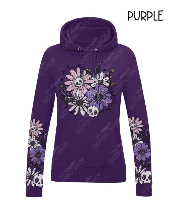 18878 skellie flower personalised gothic hoodie 6