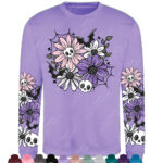 18879 skellie flower personalised gothic sweatshirt