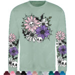 18879 skellie flower personalised gothic sweatshirt 2