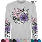 18879 skellie flower personalised gothic sweatshirt 6
