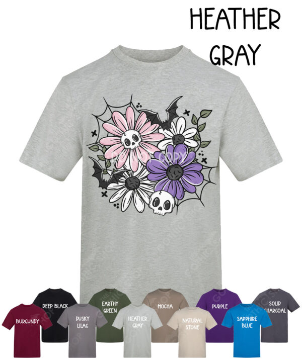 18880 skellie flower personalised gothic t shirt 2