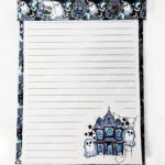 ghosts & purple haunted mansion a5 refillable notepad gothic stationery