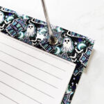 ghosts & purple haunted mansion a5 refillable notepad gothic stationery