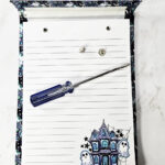 ghosts & purple haunted mansion a5 refillable notepad gothic stationery