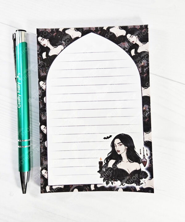 18887 gothic lady ca a6 notepad 1