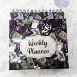 purple gothic romance weekly planner notepad stationery for book lover