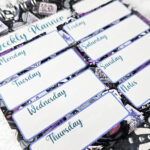 purple gothic romance weekly planner notepad stationery for book lover