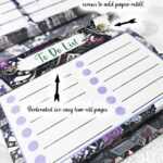 purple gothic romance weekly planner notepad stationery for book lover