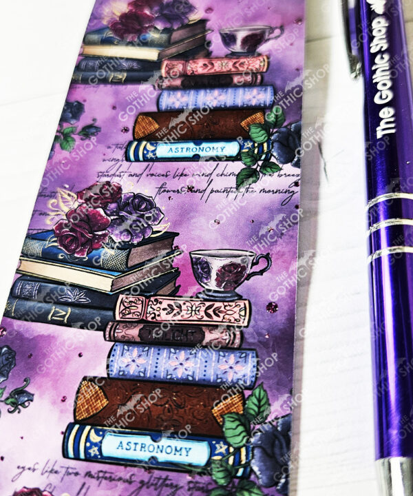 18935 gothic books roses bookmark ms dark academia 2