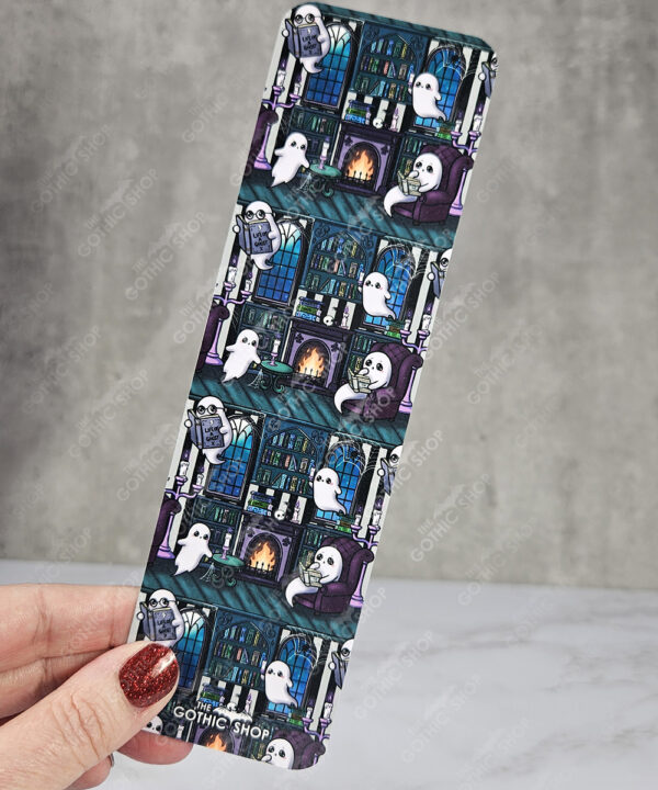 haunted library ghostie reader bookmark for book lover