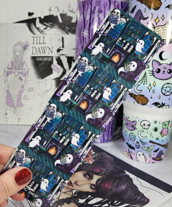 haunted library ghostie reader bookmark for book lover