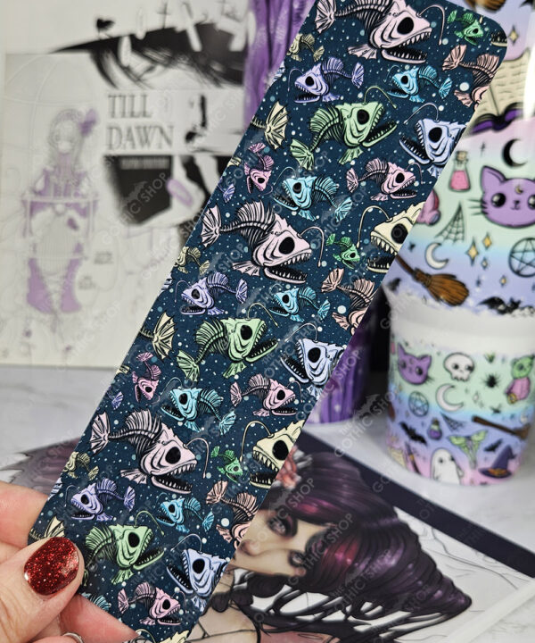 skelly angler fish gothic bookmark for book lover