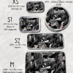 cottagecore bookshelves mushrooms and sleepy cat storage tin with option to personalise