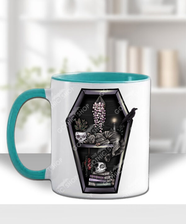 18957 personalised witchy curios cat mug 1