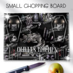 18962 personalised witchy curios cat chopping board 2