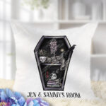 18964 personalised witchy curios cat cushion 1