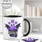 18969 personalised berry bat gothic mug coaster 2