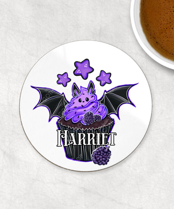 18970 personalised berry bat gothic coaster 2