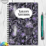 18978 personalised berry bat cupcake notebook 1