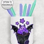 18982 personalised berry bat cupcake pen holder 2