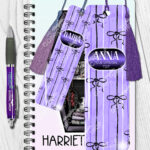 18988 personalised purple bow skull bookmark 2