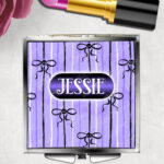 18989 personalised purple bow skull mirror 2