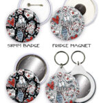 19009 wuthering heights gothic romance badge keyring 1