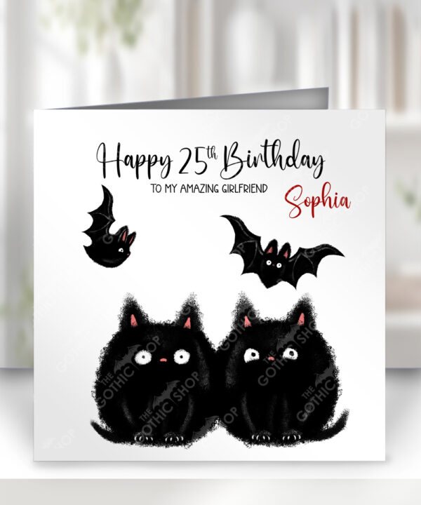 19011 fluffy cats bats gothic card 1