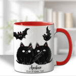 19012 fluffy cats bats gothic mug 1