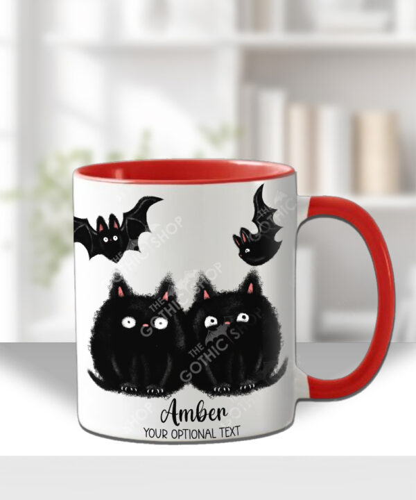19012 fluffy cats bats gothic mug 1