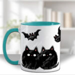 19012 fluffy cats bats gothic mug 2