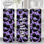 19015 fluffy black cats bats gothic tumbler 2