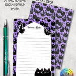 19024 fluffy black cats bats gothic a6 notebook 1