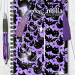 19026 fluffy black cats bats gothic bookmarks 2