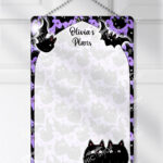19028 fluffy black cats bats gothic planner